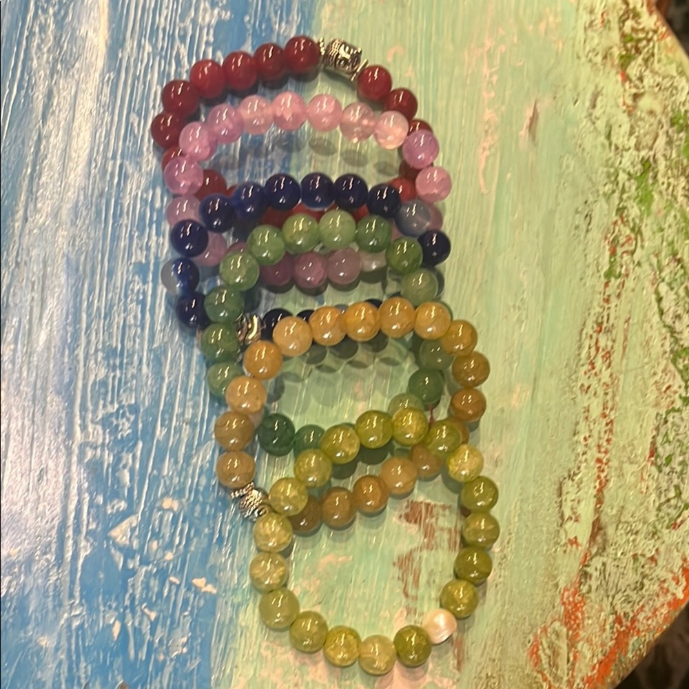 Colorful Beaded Bracelets Set
